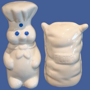 Pillsbury Doughboy and Flour Sack Salt and Pepper Shaker Set 2002